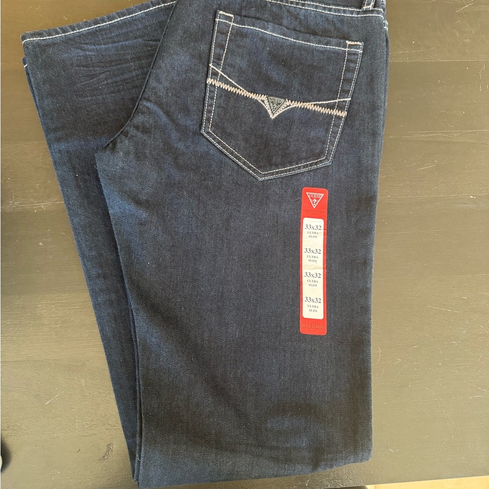 NWT Guess Dark Wash ULTRA Slim McCrae Fit Denim Jeans